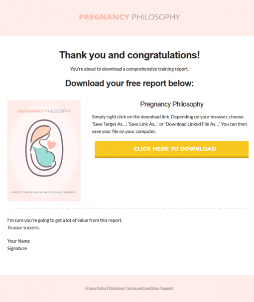 Pregnancy Philosophy PLR Report