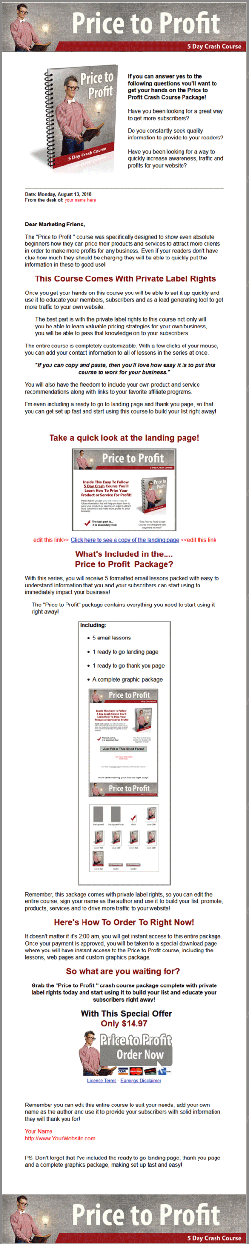 Product Pricing PLR Autoresponder Messages - Image 4