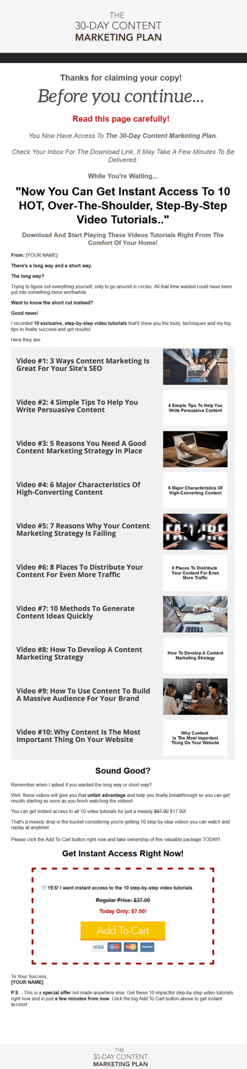 30 Day Content Marketing Plan Ebook and Videos MRR