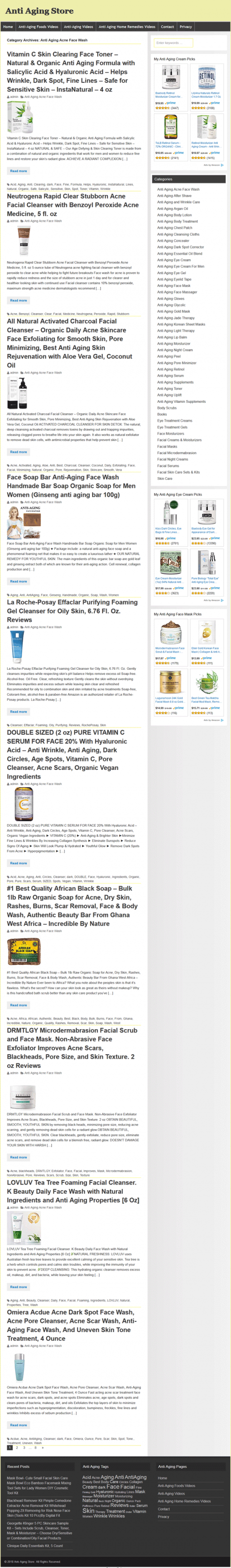 Anti-Aging PLR Amazon Store Website