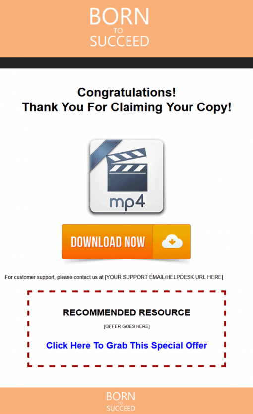 Born To Succeed Ebook and Videos MRR