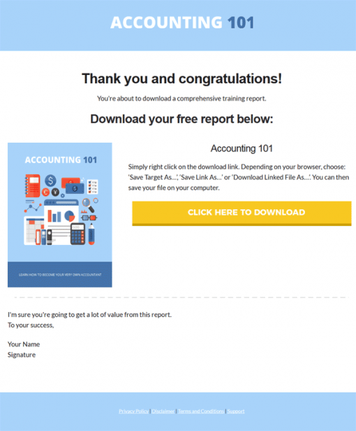 Accounting 101 PLR Ebook