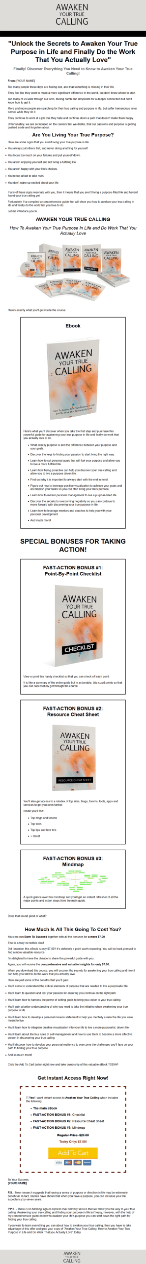 Awaken Your True Calling Ebook and Videos MRR - Image 2