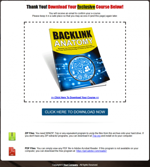 Backlink Anatomy Lead Generation Report MRR
