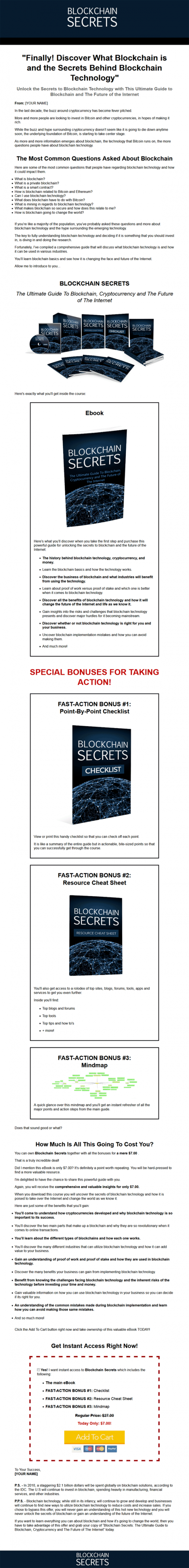 BlockChain Secrets Ebook and Videos MRR