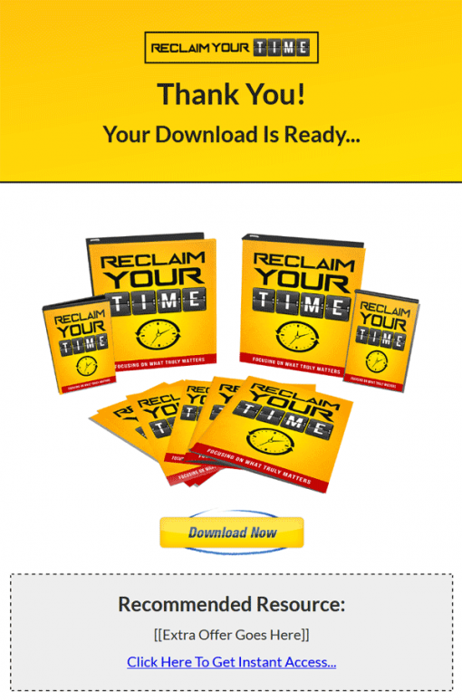 Reclaim Your Time Ebook and Videos with Master Resale Rights
