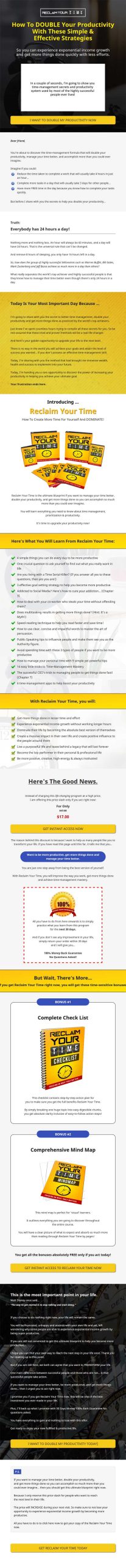 Reclaim Your Time Ebook and Videos with Master Resale Rights