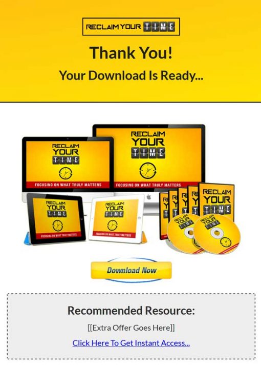 Reclaim Your Time Ebook and Videos with Master Resale Rights