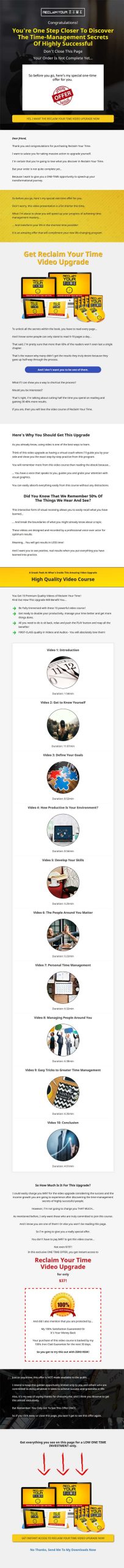 Reclaim Your Time Ebook and Videos with Master Resale Rights - Image 4