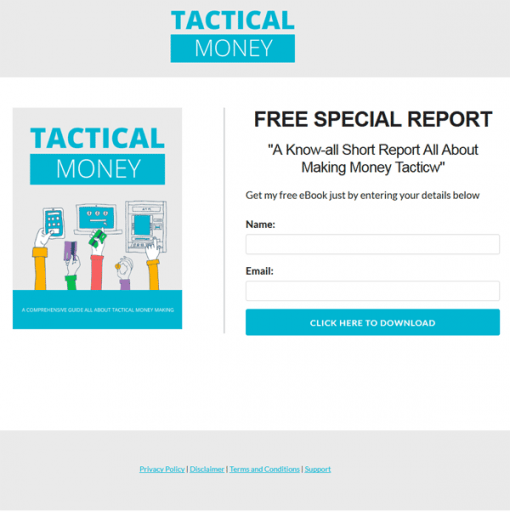 Tactical Money Making PLR Ebook