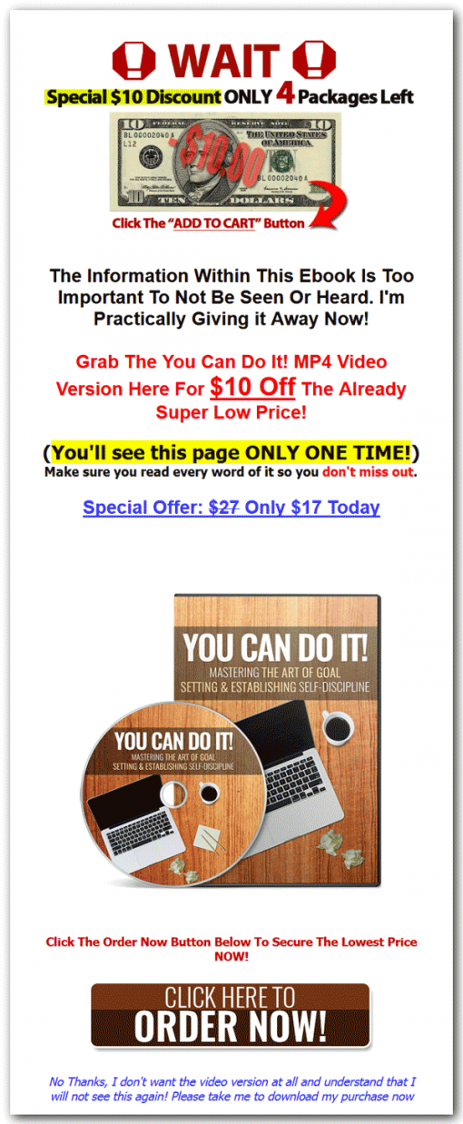 You Can Do It Ebook and Videos with MRR