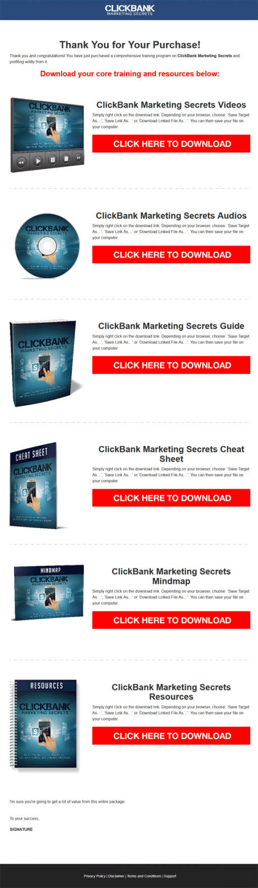 Clickbank Marketing Secrets Ebook and Videos MRR