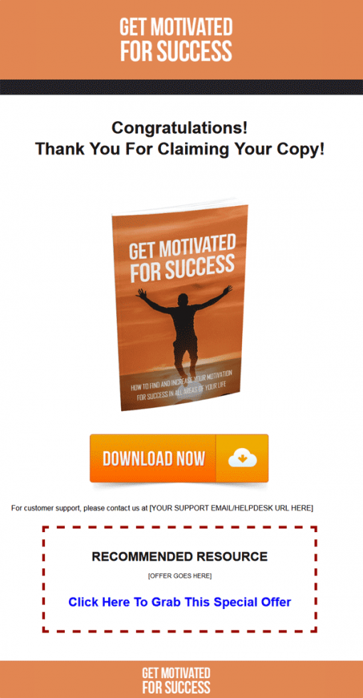 Get Motivated For Success Ebook MRR