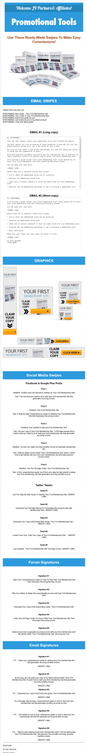 Your First Membership Site Ebook and Videos MRR - Image 7