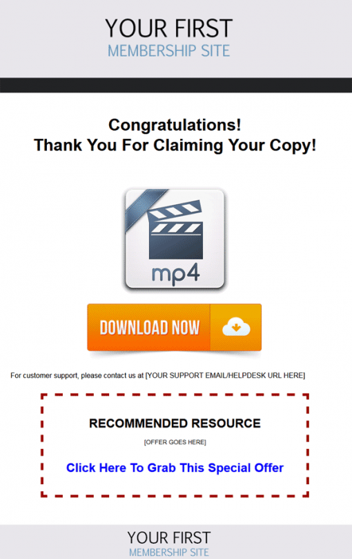 Your First Membership Site Ebook and Videos MRR