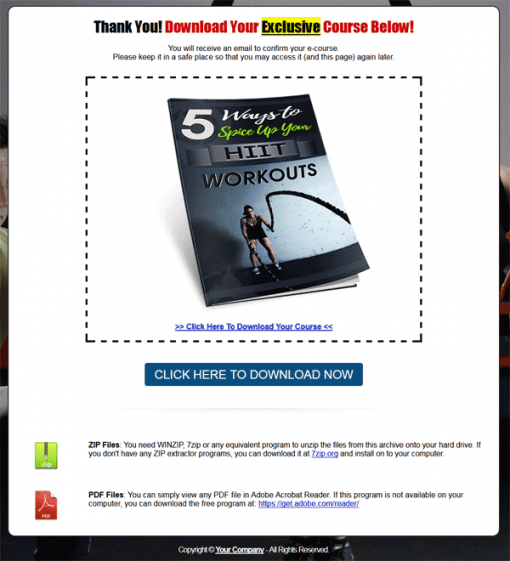 HIIT Workouts PLR Listbuilding Report