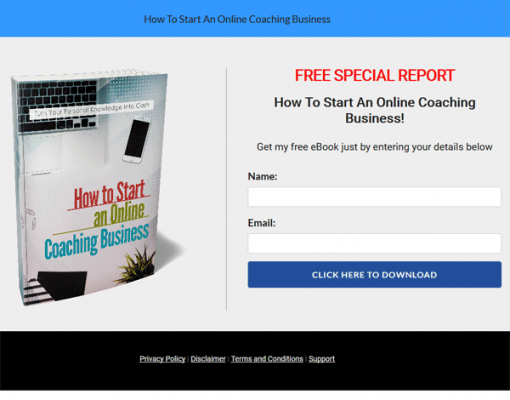 Start An Online Coaching Business Ebook and Videos MRR