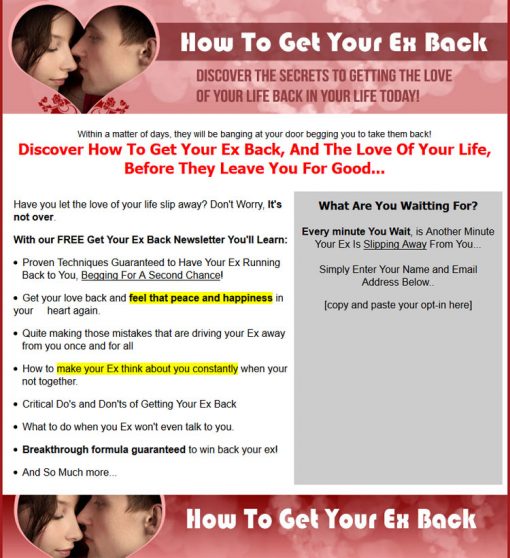 Get Your Ex Back PLR Autoresponder Messages