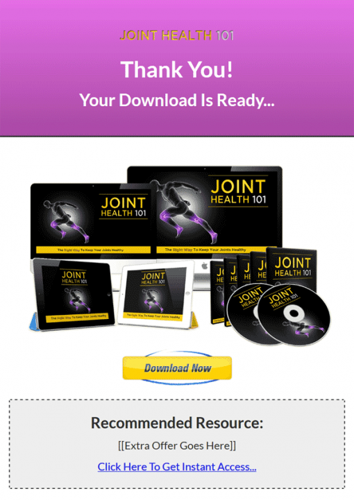 Joint Health 101 Ebook and Videos with Master Resale Rights