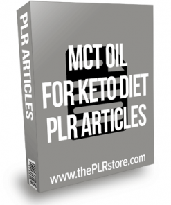 MCT Oil For Keto Diet PLR Articles