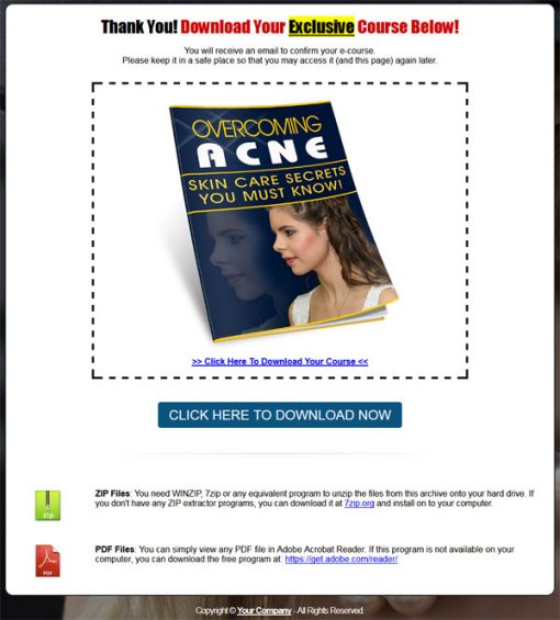 Overcoming Acne PLR List Building Report