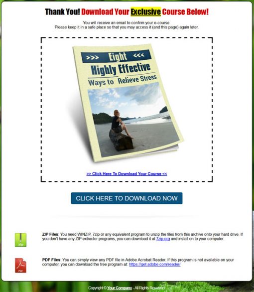 Relieve Stress PLR List Building Report