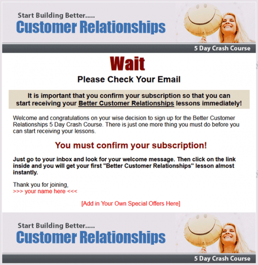 Better Customer Relationships PLR Autoresponder Messages