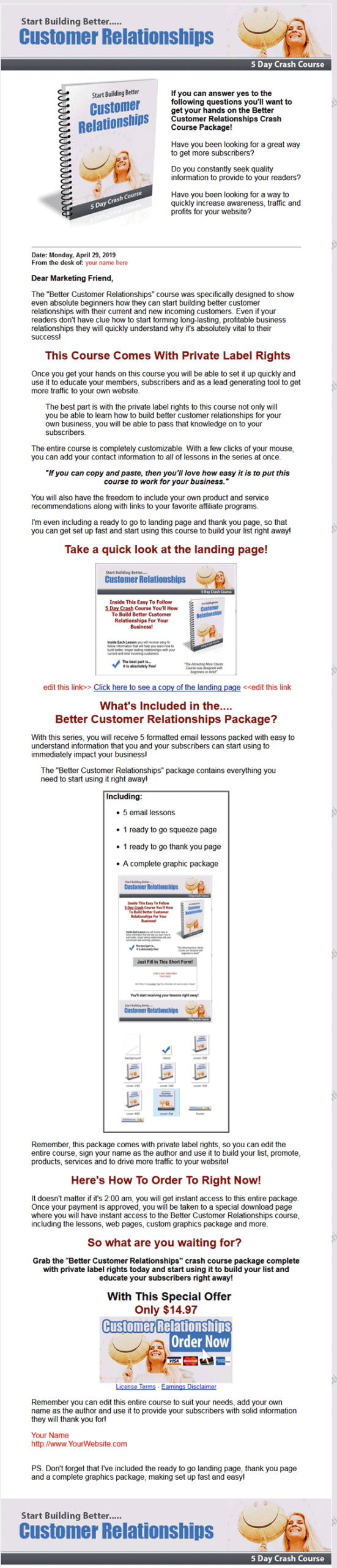 Better Customer Relationships PLR Autoresponder Messages - Image 4