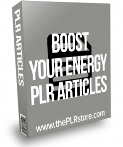 Boost Your Energy PLR Articles