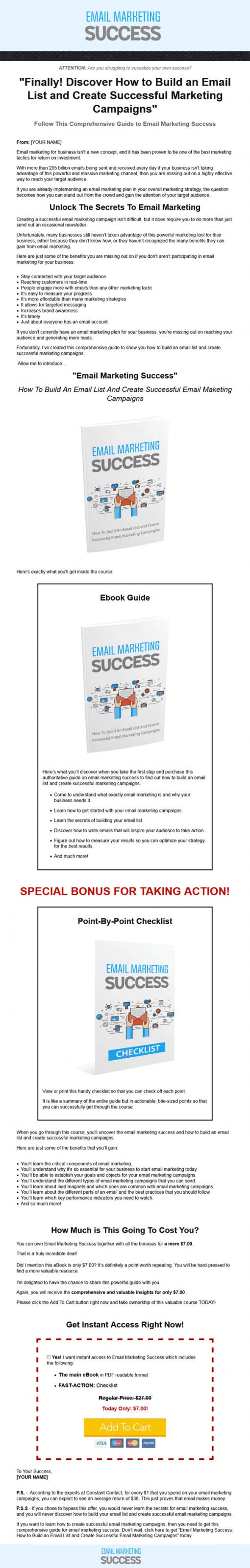 Email Marketing Success Ebook Package Master Resale Rights