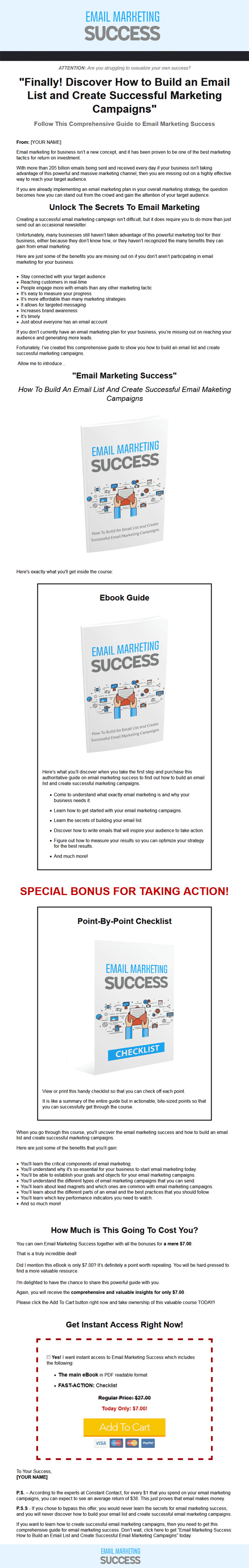 Details about   Email Marketing Success PDF EBOOK with MASTER RESELL RIGHTS Email List Campaigns 