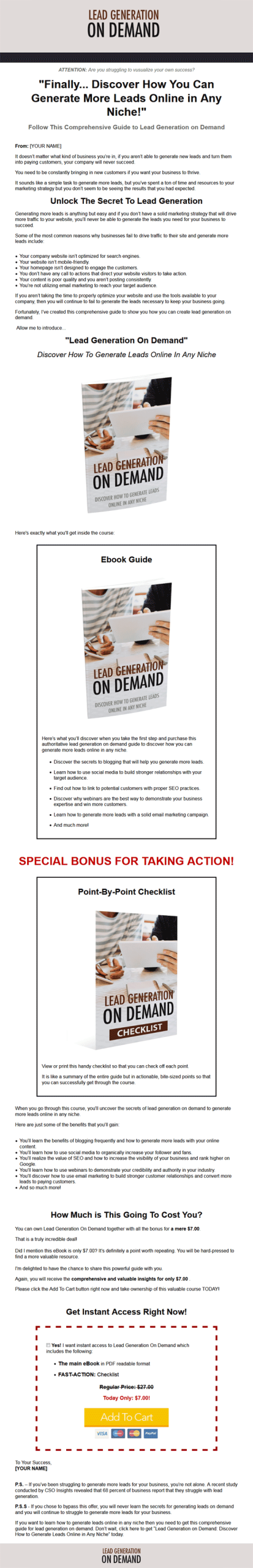 Lead Generation On Demand Ebook with Master Resale Rights - Image 2