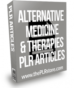 Alternative Medicine Therapies PLR Articles