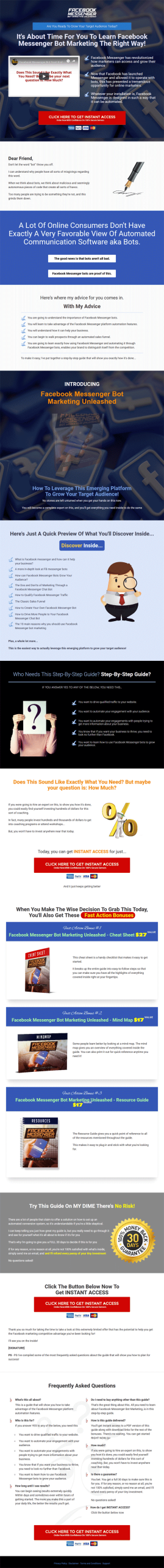 Facebook Messenger Bot Marketing Ebook and Videos MRR