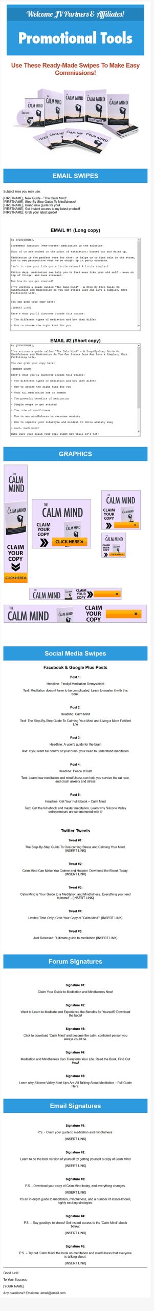 The Calm Mind with Meditation Ebook and Videos MRR