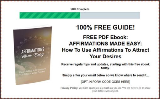 Daily Affirmations Handbook Ebook and Videos MRR