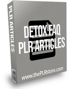 Detox FAQ PLR Articles