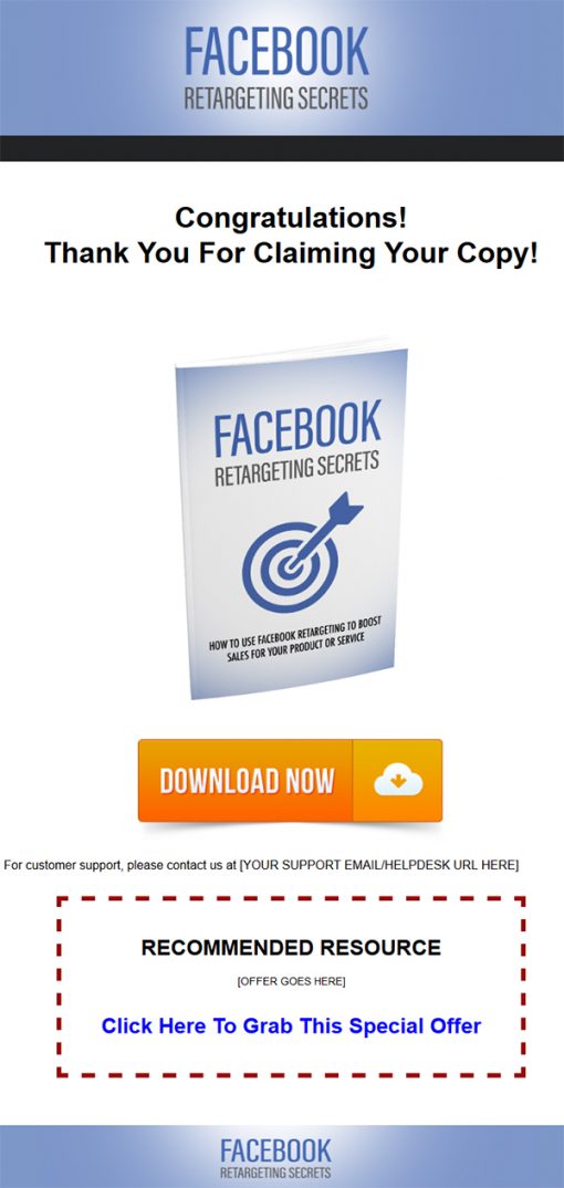 Facebook Retargeting Secrets Ebook MRR