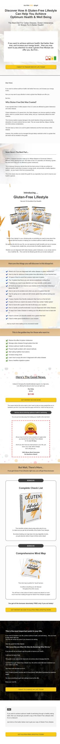 Gluten Free Diet Lifestyle Ebook and Videos MRR