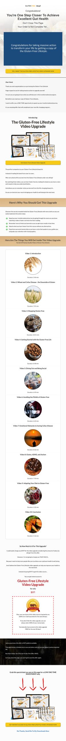 Gluten Free Diet Lifestyle Ebook and Videos MRR