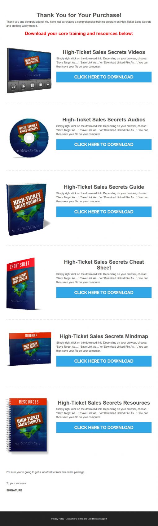 High Ticket Sales Secrets Ebook and Videos MRR