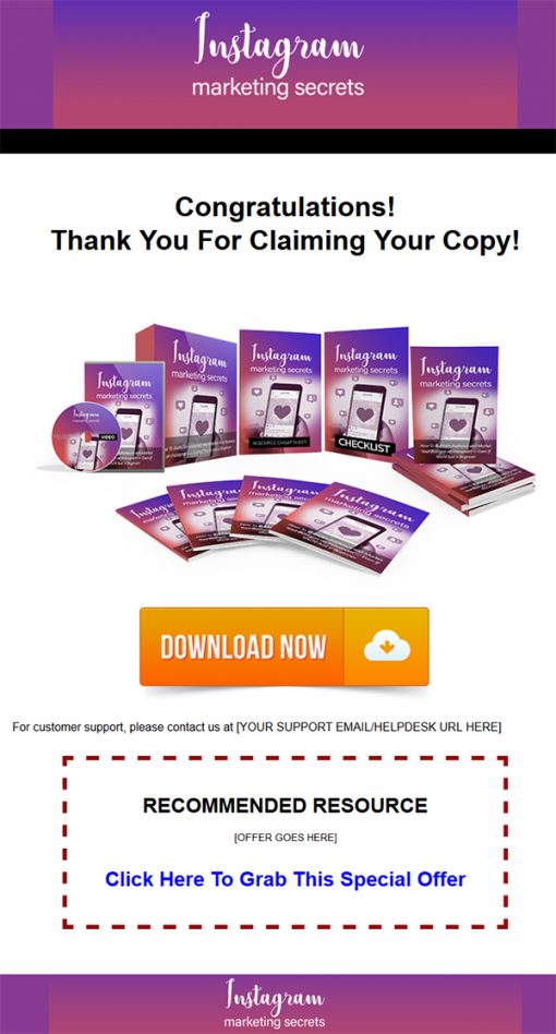 Instagram Marketing Secrets Ebook and Videos MRR