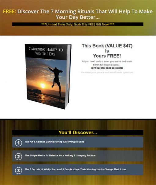 Morning Mastery Ebook and Videos MRR