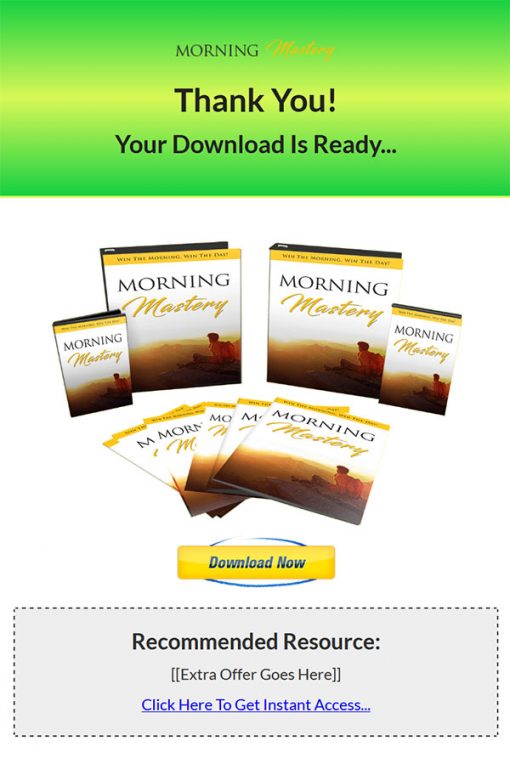 Morning Mastery Ebook and Videos MRR