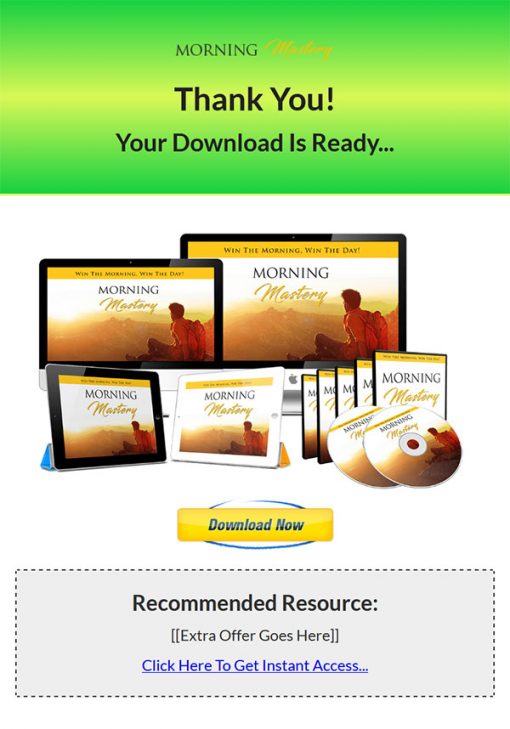 Morning Mastery Ebook and Videos MRR