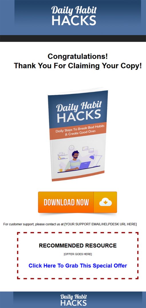 Daily Habit Hacks Ebook MRR