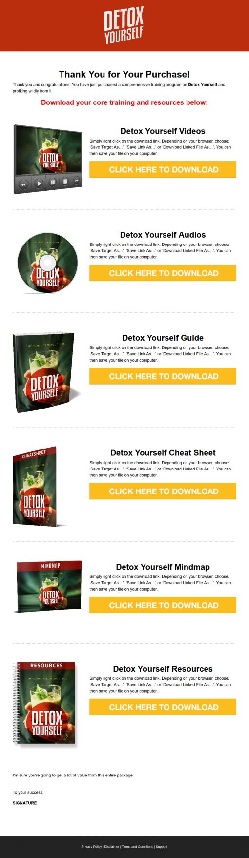 Detox Yourself Ebook and Videos MRR