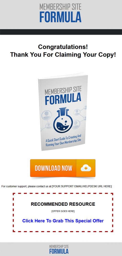 Membership Site Formula Ebook MRR