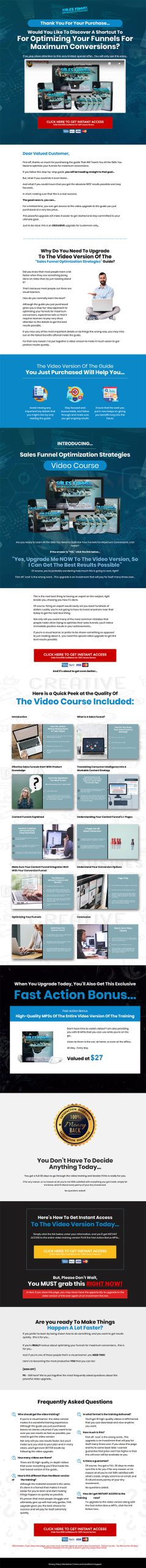 Sales Funnel Optimization Strategies Ebook and Videos MRR