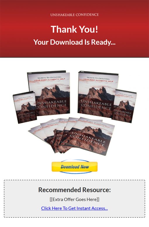 Unshakeable Self-Confidence Ebook and Videos MRR